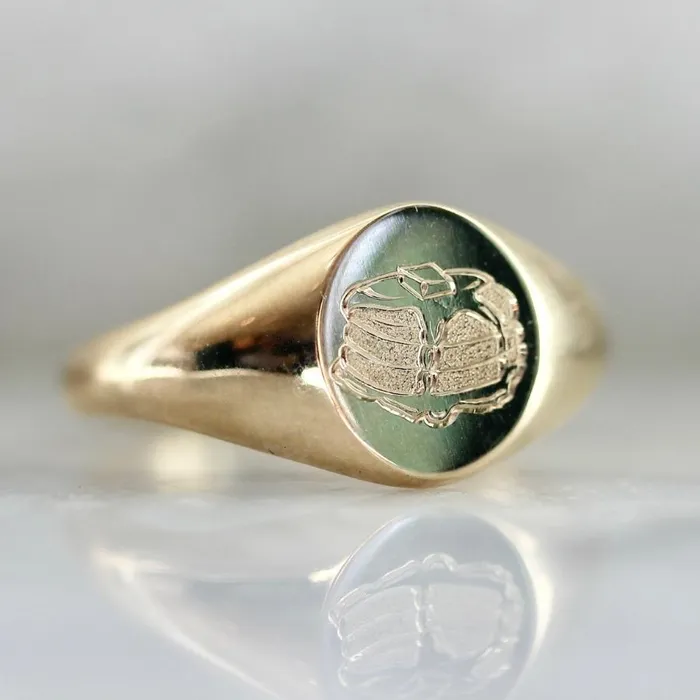 Made By Gem Breakfast Rings Pancake Engraved Signet Ring