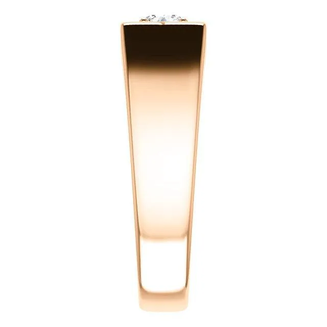 Matthew Round Mens Showcase Signet Ring Fire Brilliance Rings