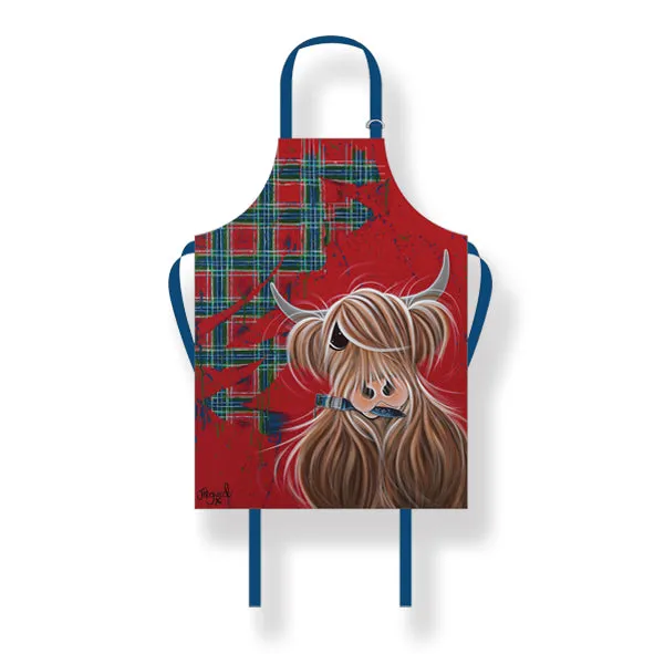 McMoo Tartan Paint Cotton Apron DC Supplies Earrings