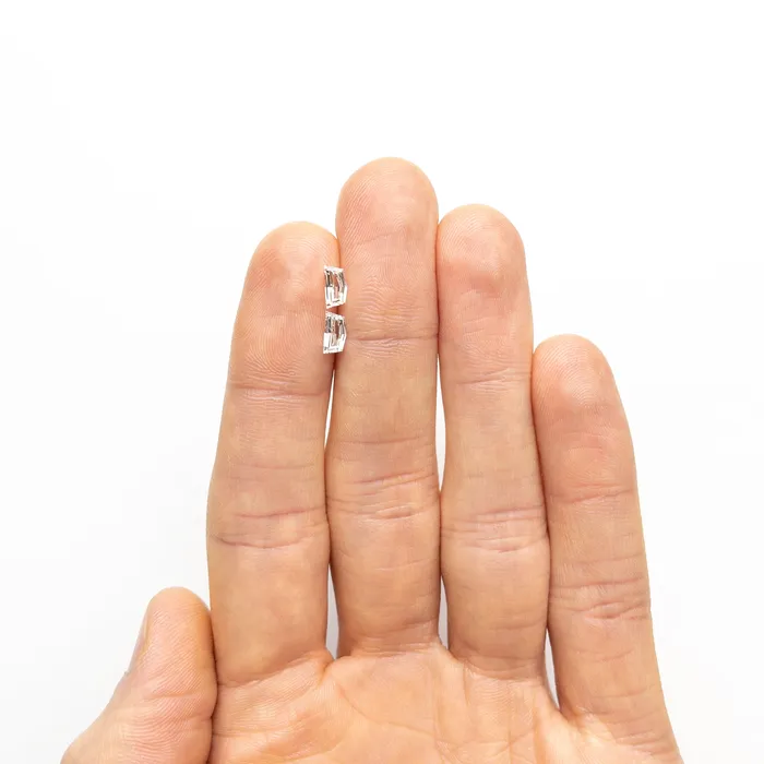 Misfit Diamonds Rings 085cttw 2pc 659x349x190mm 656x340x200mm VVS2VS1 HJ Epaulette Step Cut Matching Pair 2552301