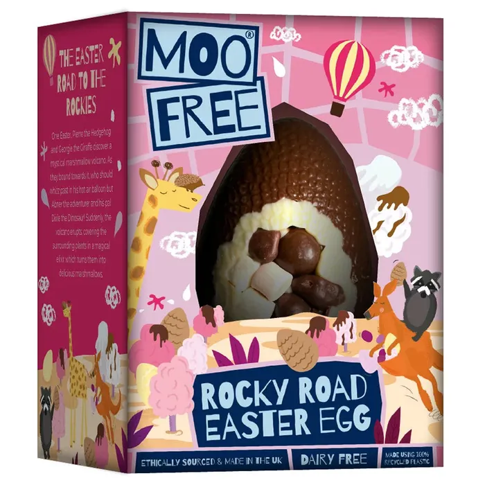 Moo Free Rocky Road Easter Egg 85g Ramsden International Rings