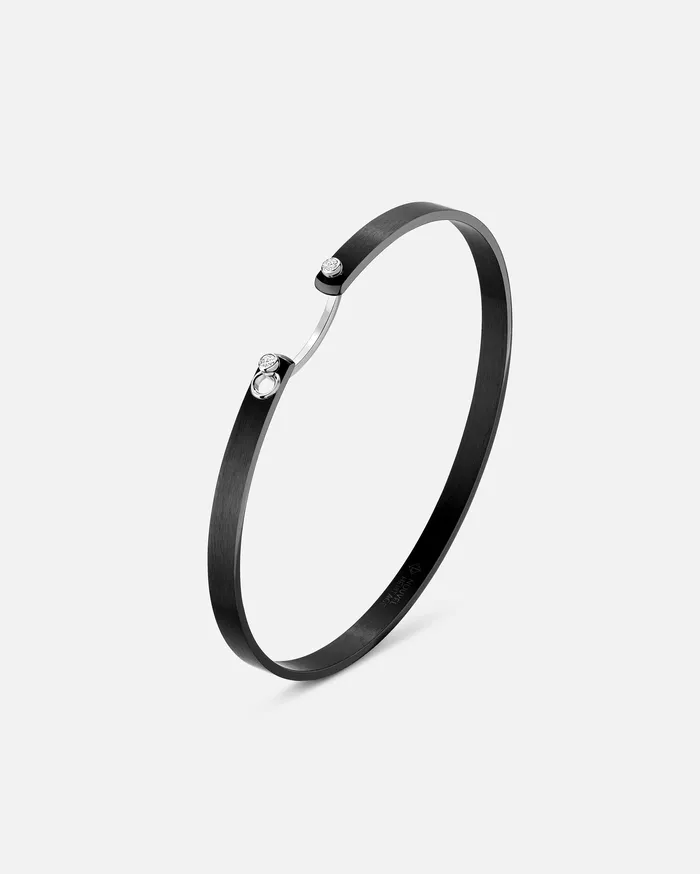 Mood Bracelets Midnight In Manhattan Mood Bangle in White Gold