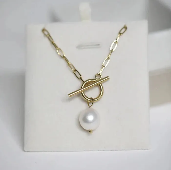 Necklaces 18K GoldFilled OT Pearl Necklace Jewelvers Necklaces 18K GoldFilled OT Pearl Necklace Jewelvers
