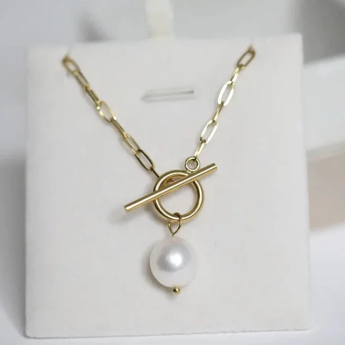 Necklaces 18K GoldFilled OT Pearl Necklace Jewelvers Necklaces 18K GoldFilled OT Pearl Necklace Jewelvers
