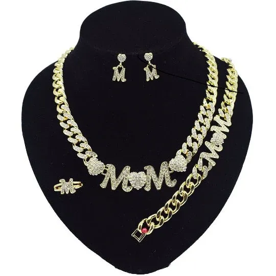 Necklaces Jewelvers Xo Mom Necklace Set