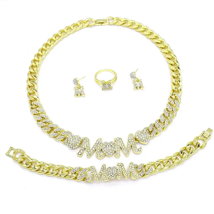 Necklaces Jewelvers Xo Mom Necklace Set