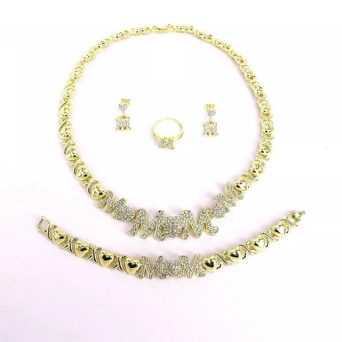 Necklaces Jewelvers Xo Mom Necklace Set