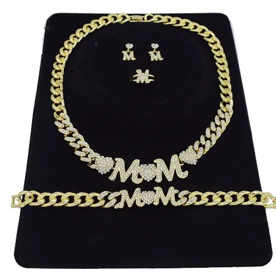 Necklaces Jewelvers Xo Mom Necklace Set