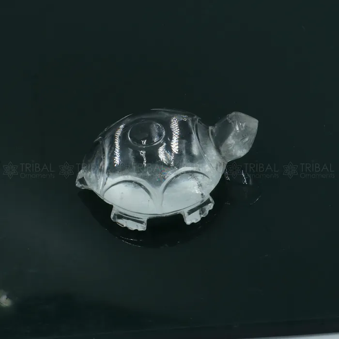 Necklaces Natural sphatik crystal stone divine tortoise or turtle statue amazing sphatik tortoise for wealth and prosperity art800 TRIBAL ORNAMENTS Necklaces Natural sphatik crystal stone divine tortoise or turtle statue amazing sphatik tortoise for wealth and prosperity art800 TRIBAL ORNAMENTS
