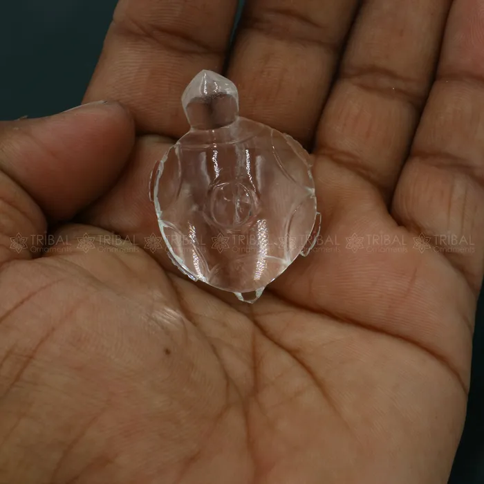 Necklaces Natural sphatik crystal stone divine tortoise or turtle statue amazing sphatik tortoise for wealth and prosperity art800 TRIBAL ORNAMENTS Necklaces Natural sphatik crystal stone divine tortoise or turtle statue amazing sphatik tortoise for wealth and prosperity art800 TRIBAL ORNAMENTS