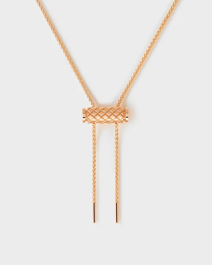 Necklaces Nouvel Heritage Gold Latch Pendant on MM Chain in Rose Gold