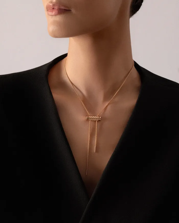 Necklaces Nouvel Heritage Gold Latch Pendant on MM Chain in Rose Gold Necklaces Nouvel Heritage Gold Latch Pendant on MM Chain in Rose Gold
