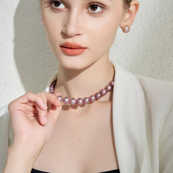 Necklaces Pearly Lustre Top Lustre Freshwater Purple Pearl Necklace WN00497