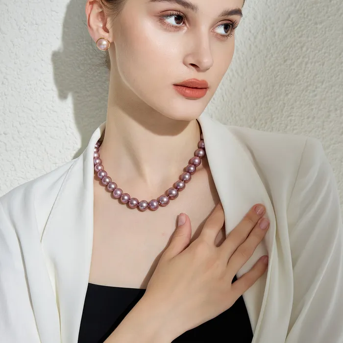 Necklaces Pearly Lustre Top Lustre Freshwater Purple Pearl Necklace WN00497
