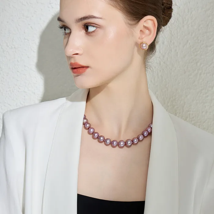 Necklaces Pearly Lustre Top Lustre Freshwater Purple Pearl Necklace WN00497