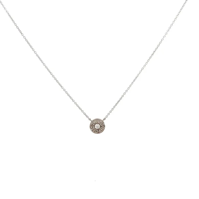 Necklaces Tiffany Co PreOwned Tiffany Co Diamond Circle Pendant