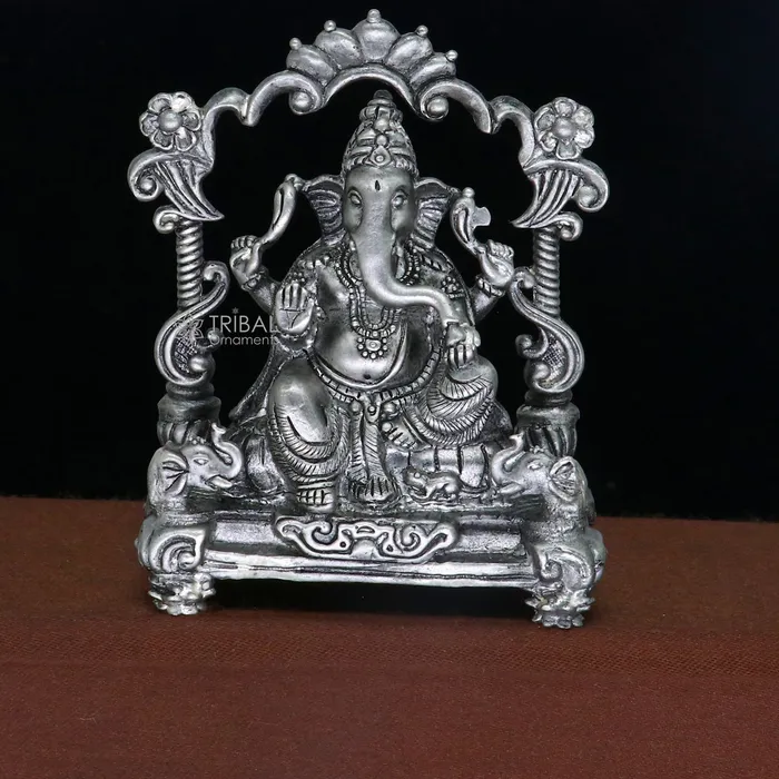 Necklaces TRIBAL ORNAMENTS 29 925 Sterling silver handmade Idol lord Ganesh statue Lord Ganesha known for his wisdom ability to remove obstacles diwali gift art699
