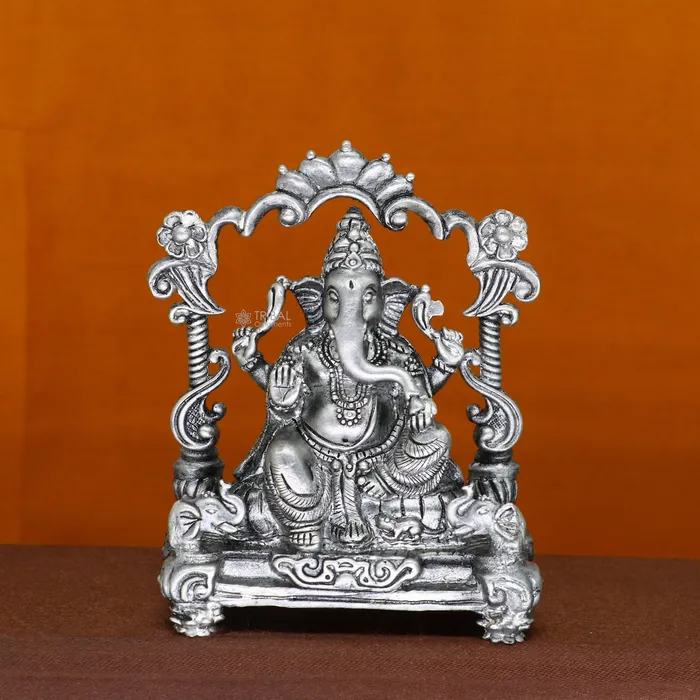 Necklaces TRIBAL ORNAMENTS 29 925 Sterling silver handmade Idol lord Ganesh statue Lord Ganesha known for his wisdom ability to remove obstacles diwali gift art699