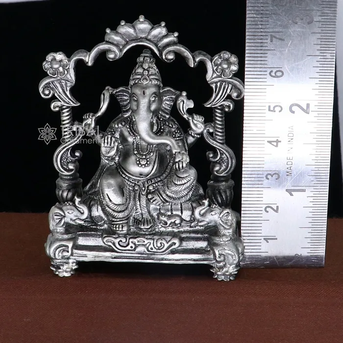 Necklaces TRIBAL ORNAMENTS 29 925 Sterling silver handmade Idol lord Ganesh statue Lord Ganesha known for his wisdom ability to remove obstacles diwali gift art699
