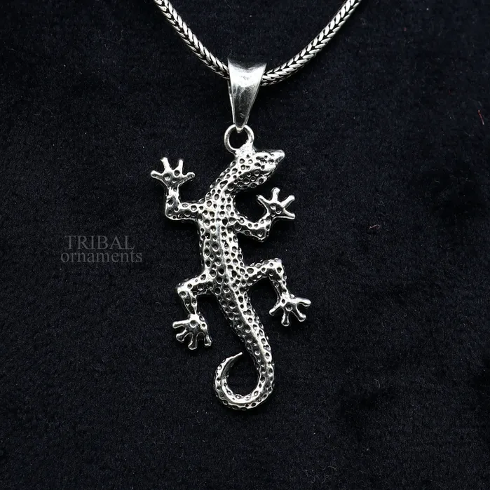 Necklaces TRIBAL ORNAMENTS 925 sterling silver amazing Lizard design handmade pendant with pretty attractive design pendant locket gifting jewelry india ssp1574