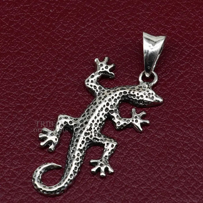 Necklaces TRIBAL ORNAMENTS 925 sterling silver amazing Lizard design handmade pendant with pretty attractive design pendant locket gifting jewelry india ssp1574