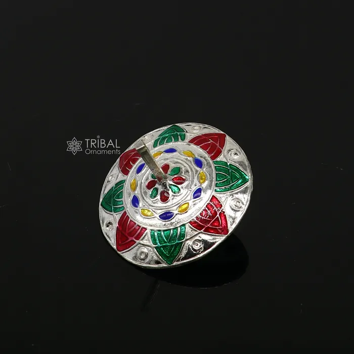 Necklaces TRIBAL ORNAMENTS 925 sterling silver handmade enamel work Firki or Lattu toy best silver toy for your baby krishna idols best silver article india su1152 Necklaces TRIBAL ORNAMENTS 925 sterling silver handmade enamel work Firki or Lattu toy best silver toy for your baby krishna idols best silver article india su1152