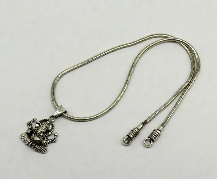 Necklaces TRIBAL ORNAMENTS 925 sterling silver handmade idol Ganesha pendant amazing stylish unisex pendant locket personalized jewelry tribal jewelry ssp558