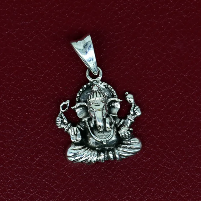 Necklaces TRIBAL ORNAMENTS 925 sterling silver handmade idol Ganesha pendant amazing stylish unisex pendant locket personalized jewelry tribal jewelry ssp558
