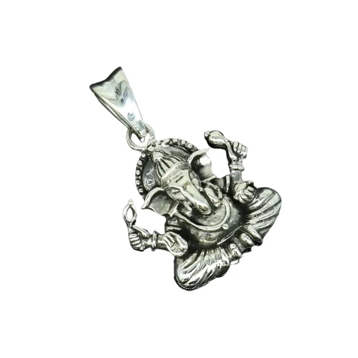 Necklaces TRIBAL ORNAMENTS 925 sterling silver handmade idol Ganesha pendant amazing stylish unisex pendant locket personalized jewelry tribal jewelry ssp558