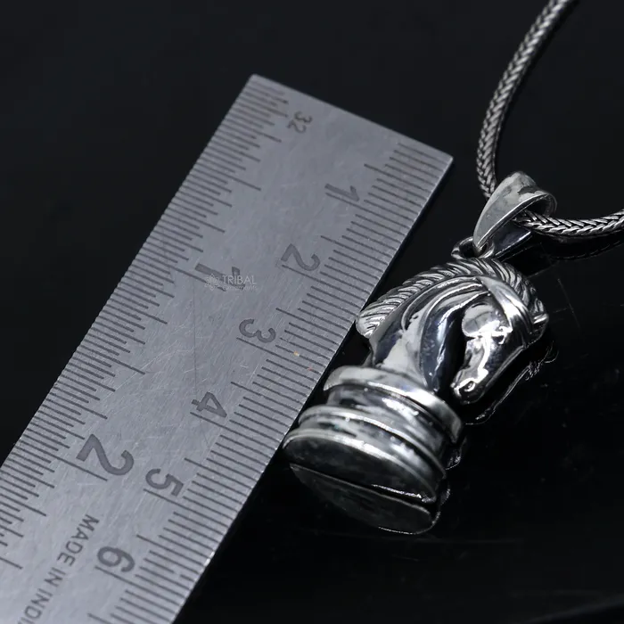 Necklaces TRIBAL ORNAMENTS 925 Sterling silver handmade unique design horse pendant nsp870