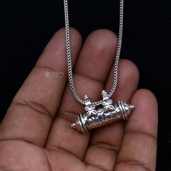 Necklaces TRIBAL ORNAMENTS 925 Sterling silver handmade vintage customized design amulet pendant box pendant container pendant mantra box silver tabiz nsp857