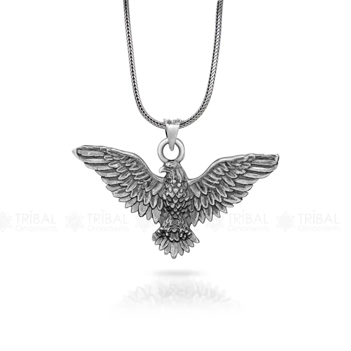 Necklaces TRIBAL ORNAMENTS 925 sterling silver idol Lord Vishnu Vahan Garuda eagle pendant gifting unisex locket pendant nsp801 Necklaces TRIBAL ORNAMENTS 925 sterling silver idol Lord Vishnu Vahan Garuda eagle pendant gifting unisex locket pendant nsp801