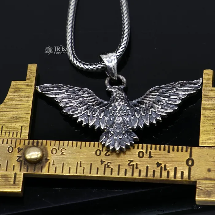Necklaces TRIBAL ORNAMENTS 925 sterling silver idol Lord Vishnu Vahan Garuda eagle pendant gifting unisex locket pendant nsp801 Necklaces TRIBAL ORNAMENTS 925 sterling silver idol Lord Vishnu Vahan Garuda eagle pendant gifting unisex locket pendant nsp801