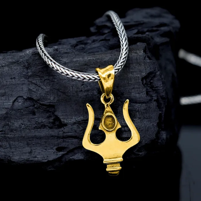 Necklaces TRIBAL ORNAMENTS 925 sterling silver lord SHIVA TRIDENT TRISHOOL tishul pendant best gifting delicate necklace pendant nsp709