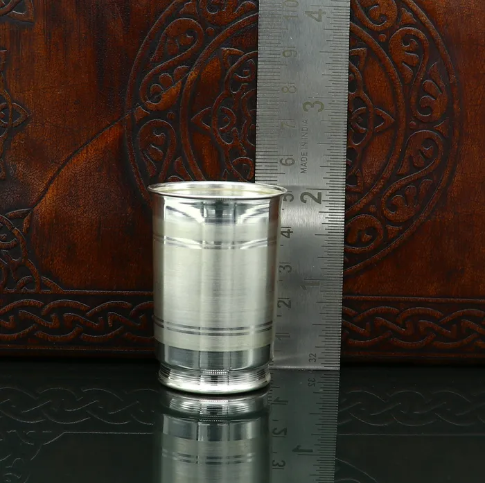 Necklaces TRIBAL ORNAMENTS 999 fine silver handmade small watermilk Glass tumbler tray plate baby kids silver cup spoon utensils stay healthy from bacteria sv156