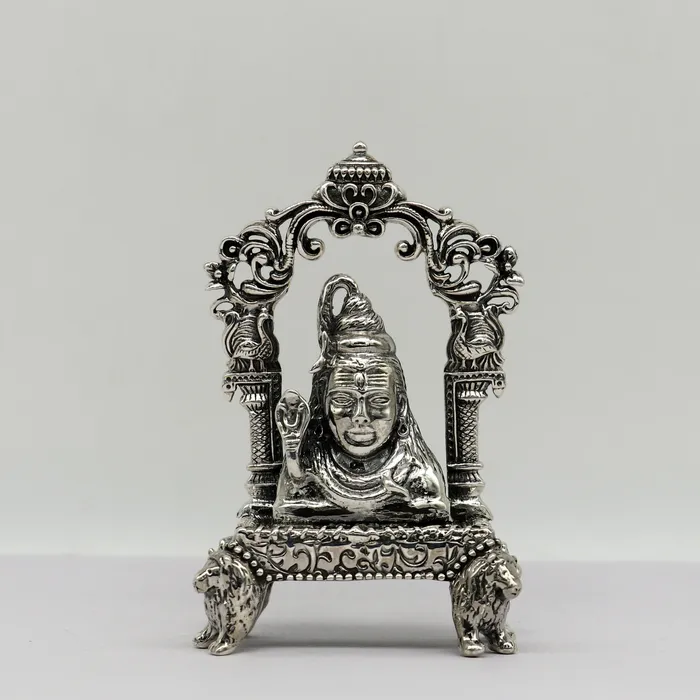 Necklaces TRIBAL ORNAMENTS Pure 925 Sterling silver handmade antique look Indian idols Lord Shiva stunning statue figurine puja articles best decorative gift art12