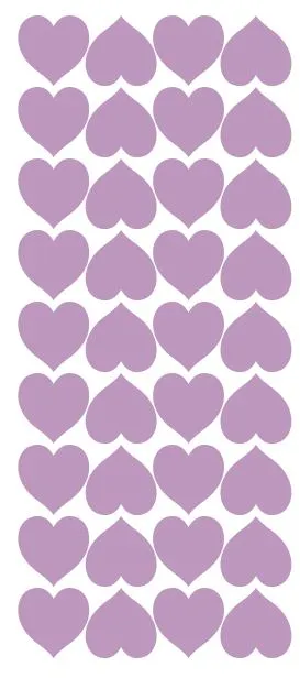 Necklaces Winter Park Products Lilac Heart Stickers 1 DC20042