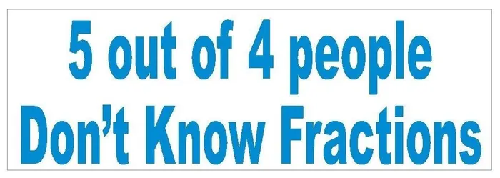 Necklaces Winter Park Products STD437 5 out of 4 People Dont know Fractions Bumper Sticker Necklaces Winter Park Products STD437 5 out of 4 People Dont know Fractions Bumper Sticker