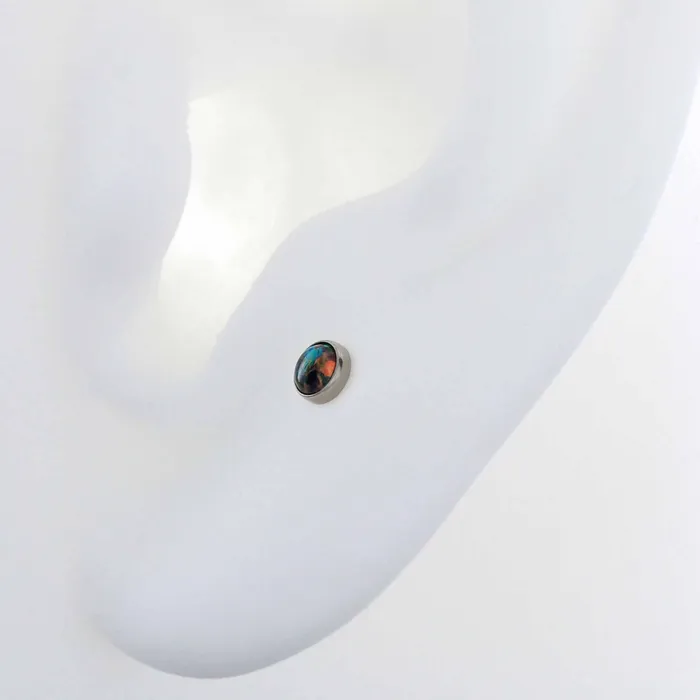 NeoMetal Inc Cabochon Black Opal Rings