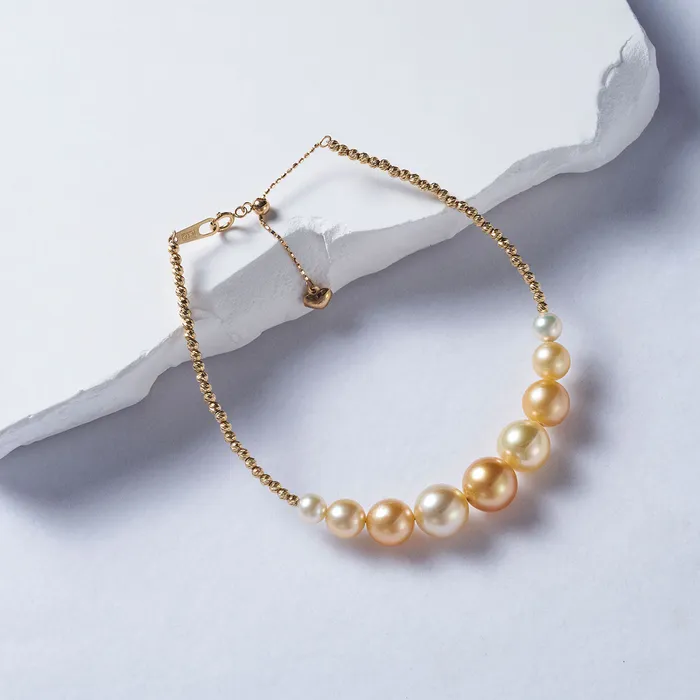 Pearly Lustre 18K Solid Gold South Sea Pearl Bracelet KB00036 HARMONY Bracelets