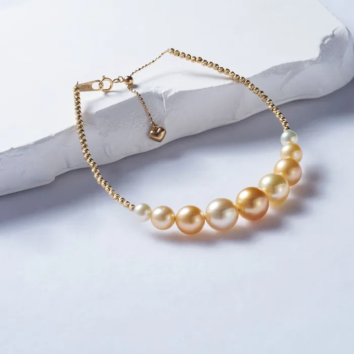 Pearly Lustre 18K Solid Gold South Sea Pearl Bracelet KB00036 HARMONY Bracelets