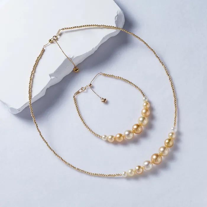 Pearly Lustre 18K Solid Gold South Sea Pearl Bracelet KB00036 HARMONY Bracelets