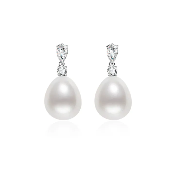 Pearly Lustre Earrings 18k Solid Gold Australian White Pearl Earring KE00201 Pearly Lustre Earrings 18k Solid Gold Australian White Pearl Earring KE00201