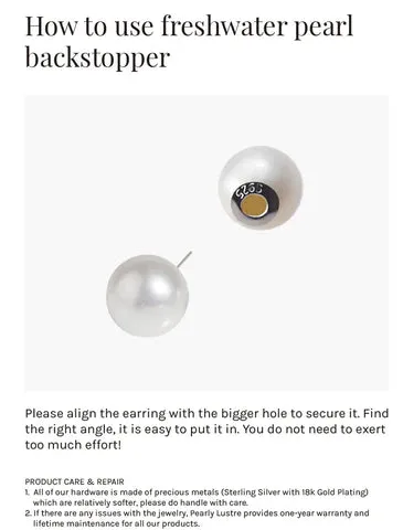 Pearly Lustre Earrings Elegant Freshwater Pearl Earrings WE00384