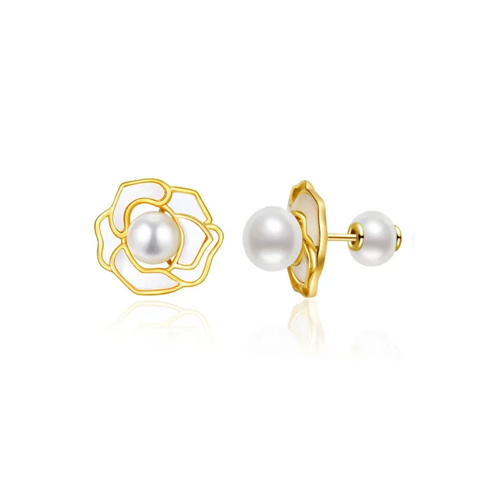 Pearly Lustre Elegant Freshwater Pearl Earrings WE00373 GARDENS Earrings