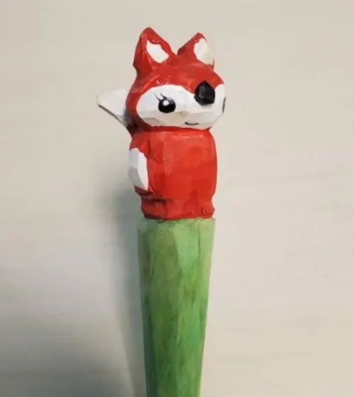 POLLY Earrings V85 Fox Wood Pen