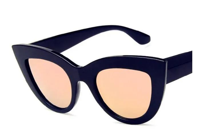 POLLY Rings S394 Black Frame Rose Lens Fashion Sunglasses
