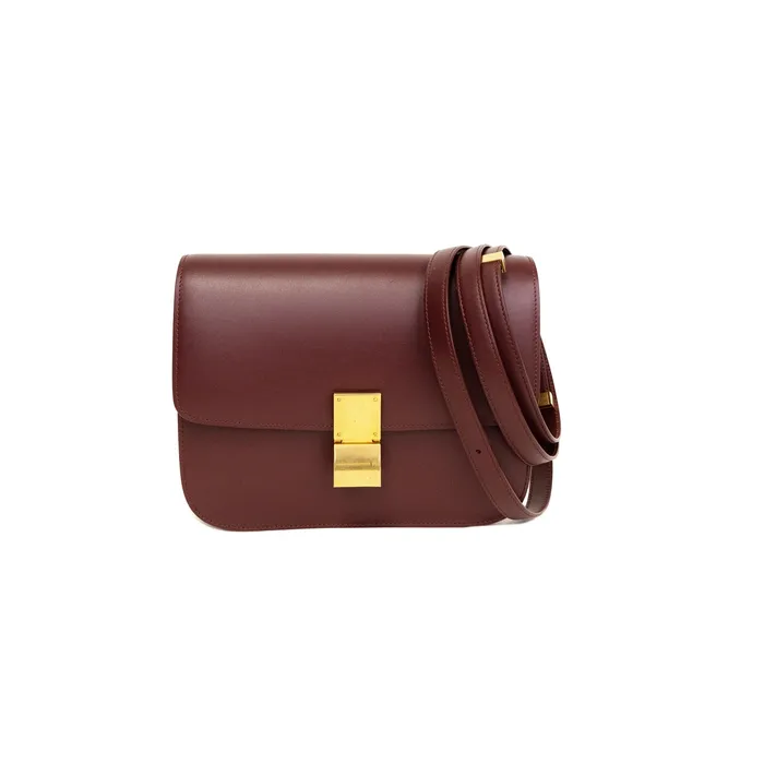 PreOwned Celine Medium Calf Box Flap Bag Celine Earrings