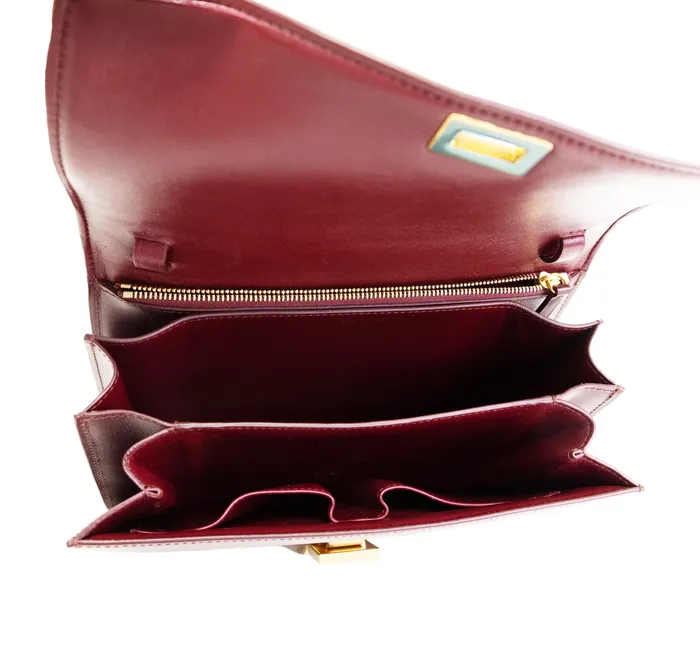 PreOwned Celine Medium Calf Box Flap Bag Celine Earrings