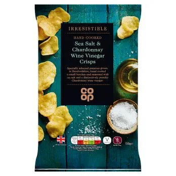Ramsden International Co Op Irresistible Sea Salt Chardonnay Wine Vinegar Crisps 150g Earrings